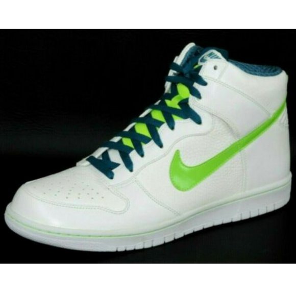 Nike Dunk High Premium Mens Shoes White Electric - Picture 2 of 13